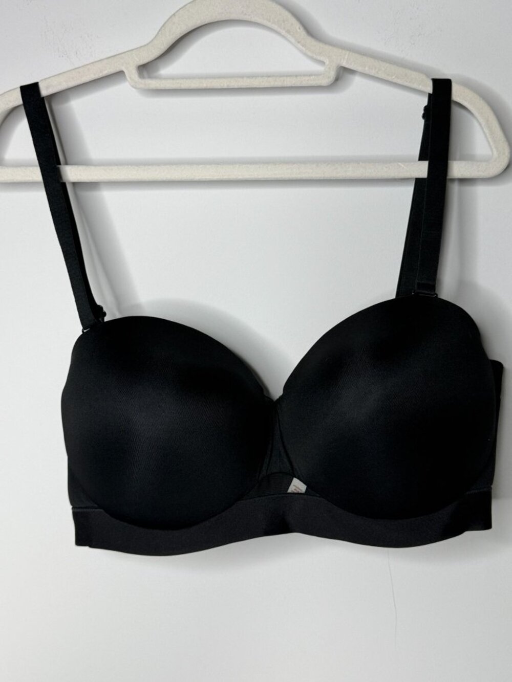 Cacique Comfort Bliss Strapless Bra 38DD Black Convertible